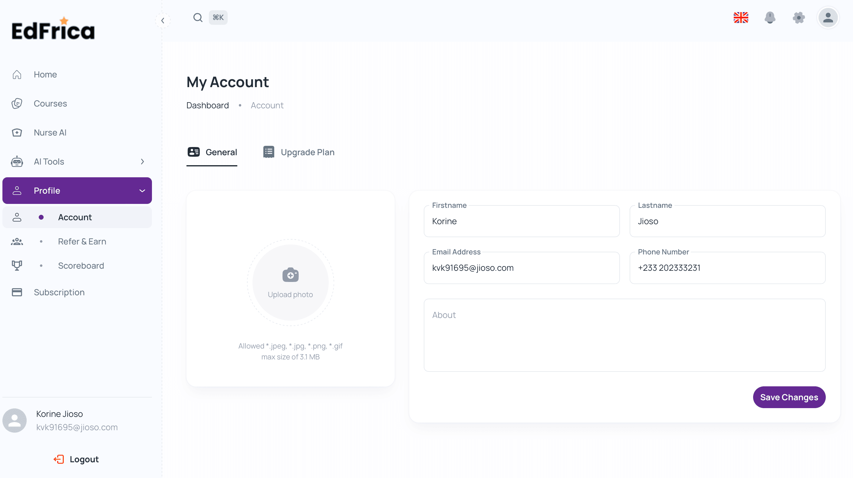 EDFRICA - Educative Management System - Screenshot 9